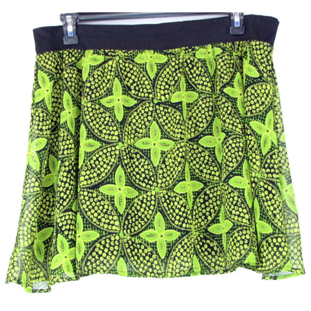 SALE! Abstract Green Short Mini Skirt